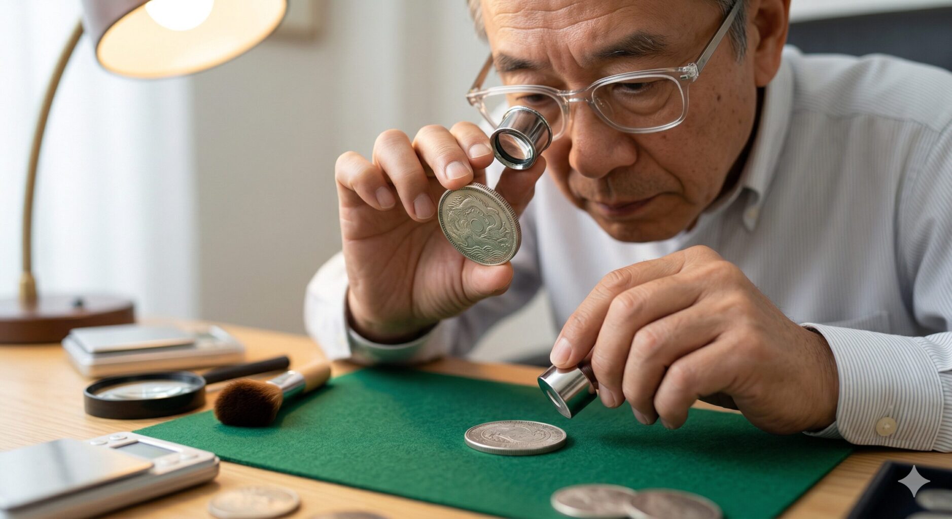 スーパーコピーは側面のギザギザと磁石で確認